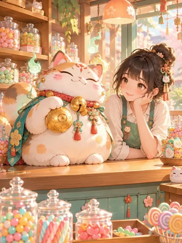 糖果铺的招财猫灵 封面